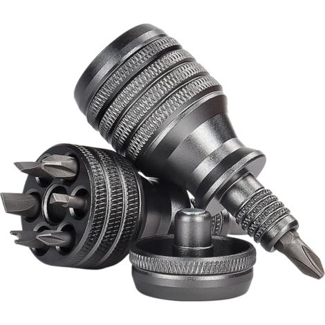 7 Dans 1 Mini Tournevis En Titane 1/4 Pouce Magnétique Tournevis Torx Bit Kit Outils De Réparation À (1/5)