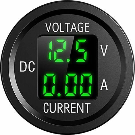 Voltmètre numérique LED étanche 6 à 48 V – Affichage clair pour voiture, moto, camion, bateau et yacht – Courant max. 10 A (1/5)
