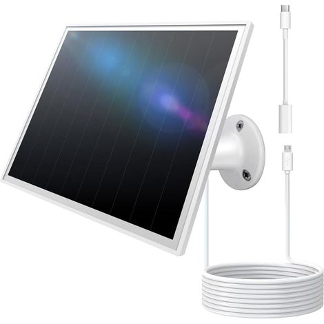 8W Solar Panel Charger for Outdoor Security Cameras - DC 5V Compatible with Micro USB (1/5)