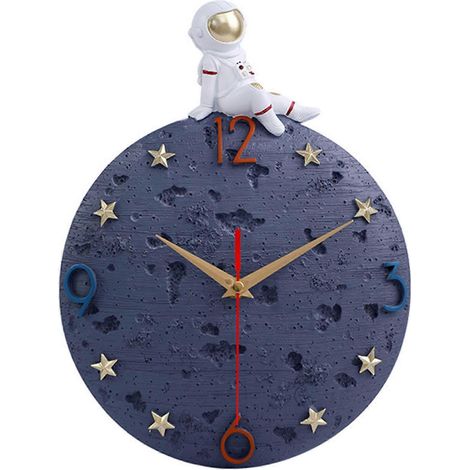Horloge murale astronaute moderne de luxe, décoration personnalisée pour salle à manger et maison, design tendance et original. (1/4)