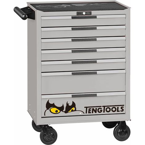 Servante d'atelier grise professionnelle 7 tiroirs Teng Tools TSW26S7C (1/5)