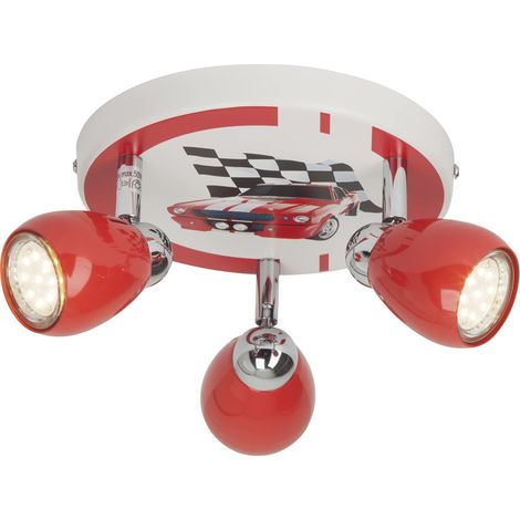Plafonnier Métal 3 W GU10 Rouge (1/4)