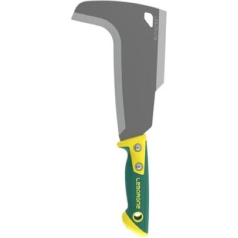 Leborgne – Serpe 2 taillants 22 cm – Lame en acier inoxydable trempée – Revêtement téflon antifriction – Manche ergonomique tri-matière