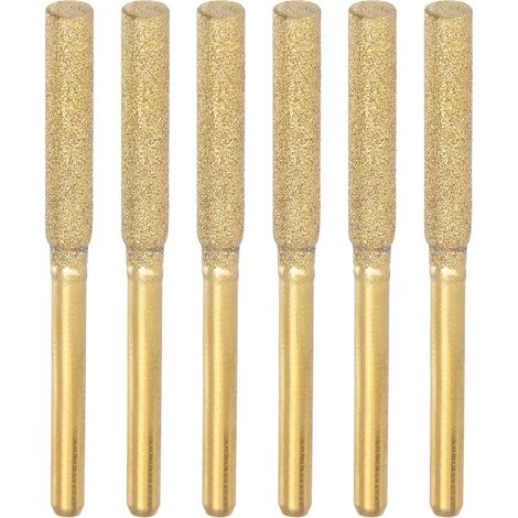 Affûteur de chaîne tronçonneuse Sourcing Map, lot 6, embouts 4 mm (5/32") pour tête cylindre,