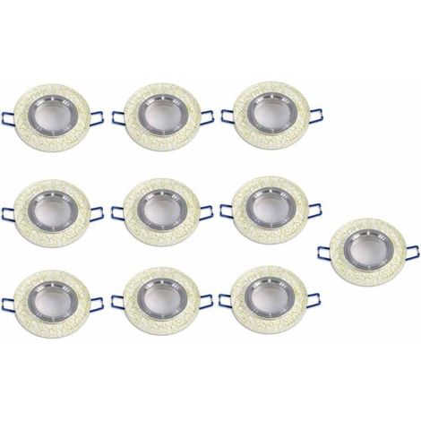 10 Incasso per faretto in vetro bianco con venature oro supporto per faretti porta faretto tondo (1/3)