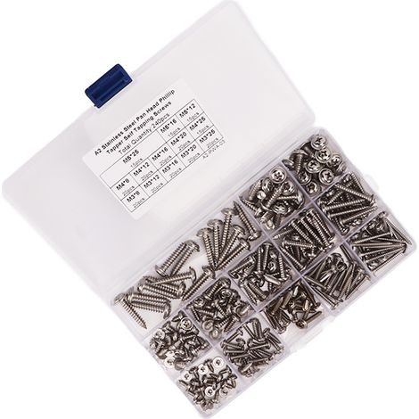 240 vis autotaraudeuses à tête cruciforme en acier inoxydable M3 M4 M5 pour le travail du bois (1/5)