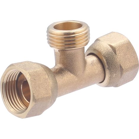 SANS MARQUE Té à visser laiton F 12 x 17 pour tube en cuivre (1/4)
