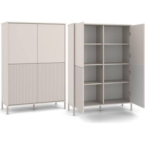 Cassettiera alta, cashmere, 103,5 x 147,5 x 40 cm (1/5)