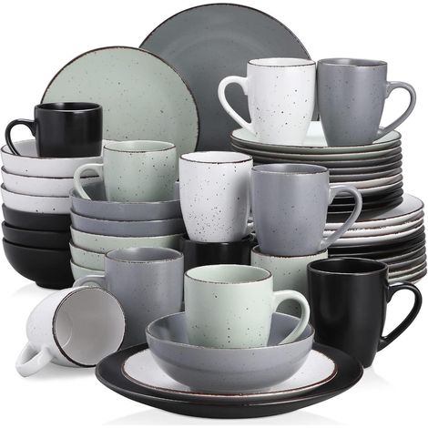 Tafelservice Steingut Vintage 48teilig 48-Piece for 12 Mehrfarbig (1/5)