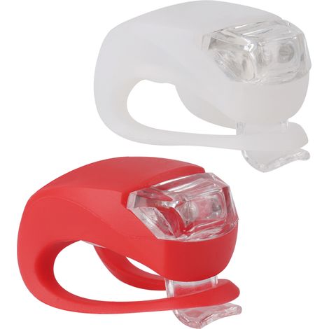 Set mit 2 LED-Fahrradlichtern für Vorder- und Rücklicht (1/3)