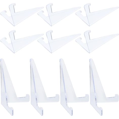 Lot de 10 Mini-chevalets en Plastique pour Jeux de Cartes Support Transparent pour Afficher et Tenir Cartes Bureau ou Salon Professionnel (1/5)