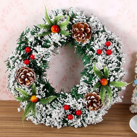 Schaumstoffschneeflocken, fruchtig-rote Weihnachtsgirlande, künstliche Weihnachtsdekorationen (1/4)