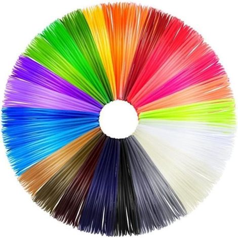 3D Filament, 3D Stylo Fils Filament Recharge PLA 20 Couleurs, 5m pour chaque couleur, Diam&egravetre de 1.75mm[94]