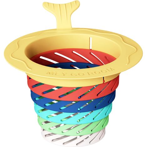 Filtre de drainage pliable pour evier passoire arc en ciel anti obstruction pour cuisine retention des residus alimentaires (1/4)