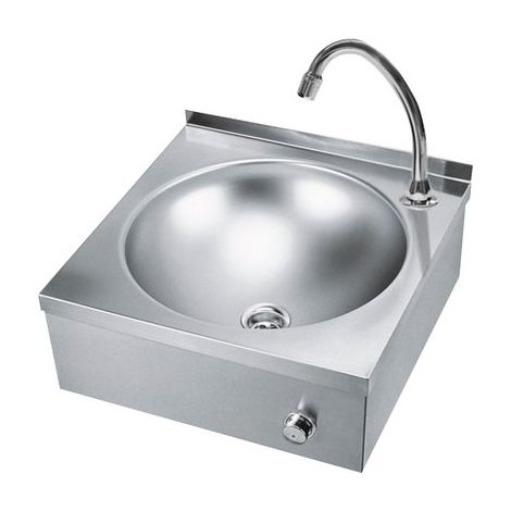 Lavabo individuel KWC, ANIMA, acier inoxydable, 450x204x451 mm, commande au genou