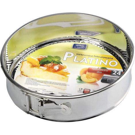 Teglia per torte in acciaio zincato testurizzato Platino, 24 cm (1/5)