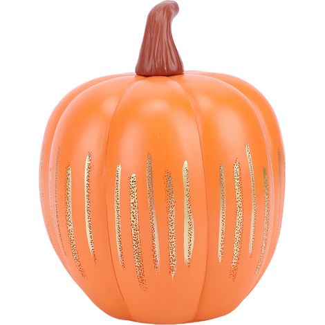 Citrouille lumineuse scintillante en résine, centre de table décoratif pour l'automne, Thanksgiving, les fêtes des récoltes, décoration intérieure, 18 x 15 x 15 cm / 7,1 x 5,9 x 5,9 pouces (1/5)