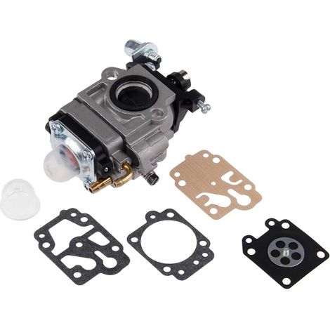 Kit de réparation de carburateur – 43 CC 52 CC 15 mm avec diaphragme de carburateur et joints pour débroussailleuse MP15 CG430 CG520 BC430 BC520 débroussailleuse, tondeuse à gazon, tronçonneuse (1/4)