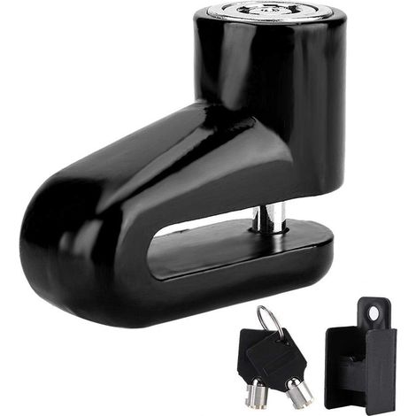 Verrouillage de frein de disque de sécurité, serrure de rotor de disque de roue de frein de vélo de vélo anti-vol de moto de scooter(Black).