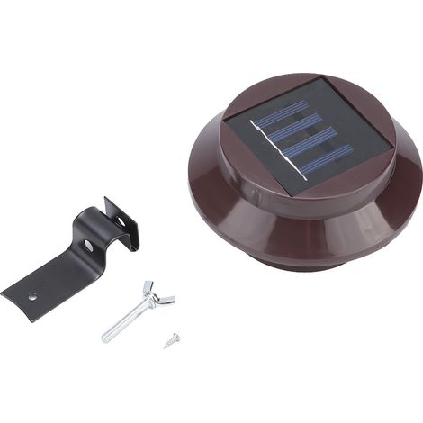 Lampe solaire de jardin à 3 LED pour clôture extérieure, idéale pour les gouttières et les jardins.-AquaForge