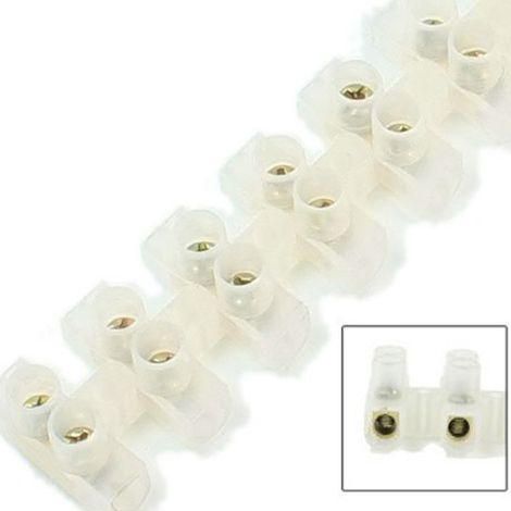TrAdE Shop Traesio - Terminal Block Connettore Terminali Morsetti Per Cavi Elettrici 6 Posizioni 20 A - (1/2)
