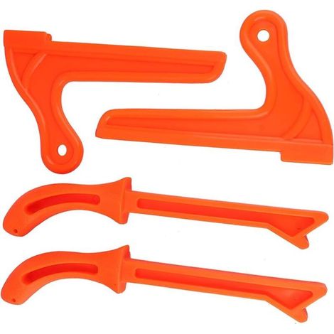 4Pcs Ensemble de poussoirs de sécurité Protection des mains pour scie circulaire à table Scies à ruban Outils de menuiserie de table(Orange vif) Outils À Main Et (1/5)