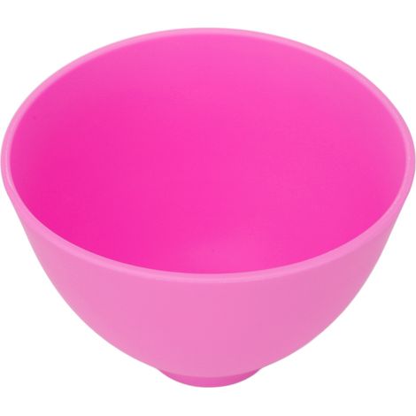 Bol mélangeur en silicone réutilisable et résistant à la chaleur pour masques faciaux, plâtre, peinture, 15 x 15 x 11 cm, rose (1/5)