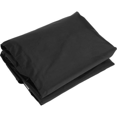 Housse imperméable et pare-soleil pour balancelle 3 places, noire, 190 x 132 x 15 cm, idéale pour jardin, cour ou terrasse. (1/5)