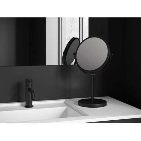 Specchio ingranditore Essentials, specchio per il trucco nero opaco, tipo di installazione da banco (x5) (1/2)