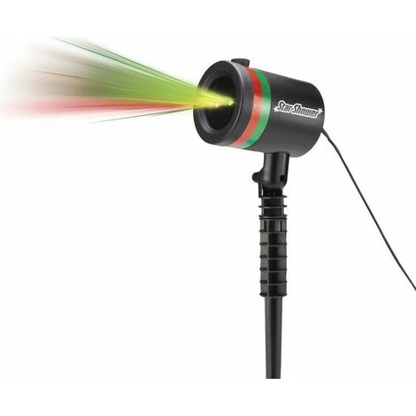 Projecteur Laser Noël - Effet Étoiles Holographiques - Pour Extérieur Jardin Pelouse - Portée 100 M - Surface Couverte 600 M² - Vert ou Rouge - 1 Pièce