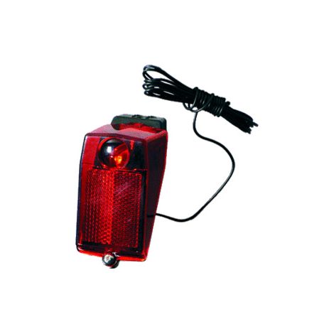 Luz trasera LED retro para bicicleta con dinamo, para guardabarros, con reflector.
