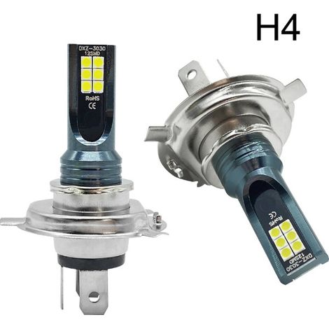 Ampoules H4 LED 2 pièces 24W 14000lm – Étanchéité IP68 – Lumière blanche 6000-6500K – Installation facile 12V – Ventilateur à turbine-DELKEVIC (1/4)