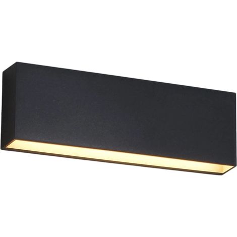 Applique murale extérieure moderne étanche IP65, lampe rectangulaire LED SMD 6 W pour jardin, cour, porche - Gris (1/5)