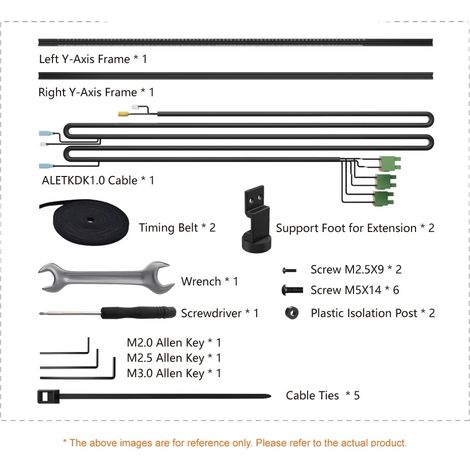 Kit di estensione asse Y, espande l'area di lavoro, compatibile con software laser, rosa (1/2)