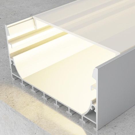 IluminaShop - Perfil de Aluminio Superficie All 12V/24V/220V 2 Metros – Opcional Colgante (1/4)