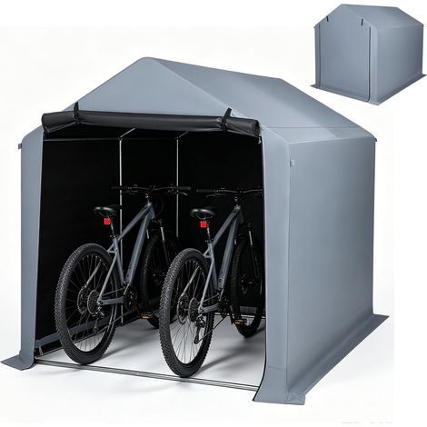 COSTWAY Abri de Vélos Extérieur, 158 x 218 x 177 cm, Argenté (1/5)
