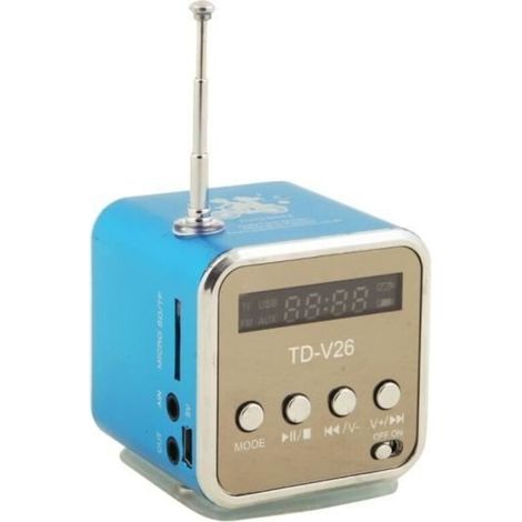 Tera® Mini Altoparlante Portatile/Digitale con Funzione Radio FM e Slot per Schede SD/TF/USB per Smartphone, PC, Lettore MP3...