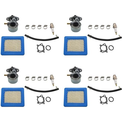 Cuatro carburadores 799868 adecuados para los modelos Briggs & Stratton 498170, 799872, 694202, 498966, 14111, 498254, 497586, 694882, 693909, 692648 y 497410.