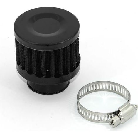 Kit filtro aria universale per moto da 25 mm, modello piccolo, con sfiato del carter, filtro purificatore motore (1/5)