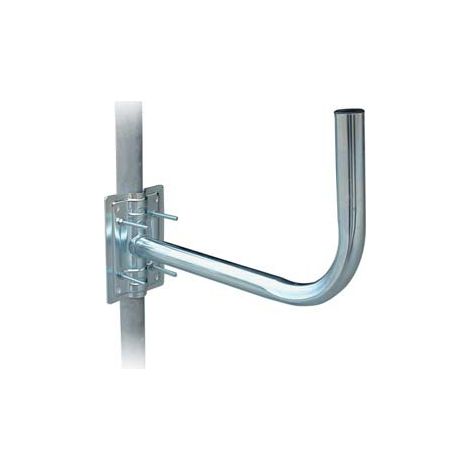 SUPPORTO X ANTENNA A PARABOLA  ACCIAIO ZINCATO PIASTRA CM 14X12,5 CM 45X25