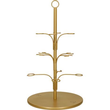 Artesà Árbol para servir cócteles y aperitivos de acero inoxidable, 34 x 54 cm, en caja de regalo, dorado