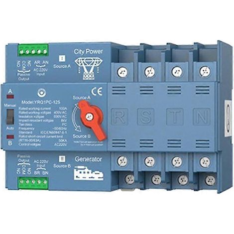 Automatischer Dual-Power-Umschalter (ATS) für Generator- oder Photovoltaikenergie zum Stromnetz (125 A 4-poliger Generator) (1/5)