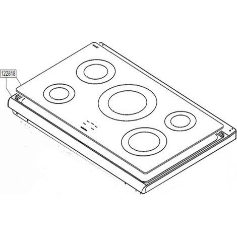 TAQUE EN VITRE CERAMIQUE POUR CUISINIERE SMEG - 692372597