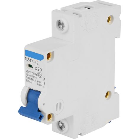 Disjoncteur miniature 1P pour petits groupes électrogènes DZ47-63 230 V 20 A