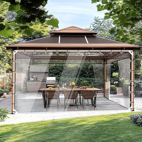 2m x 2m 430gsm Transparent Tarpaulin with Eyelets (1/5)