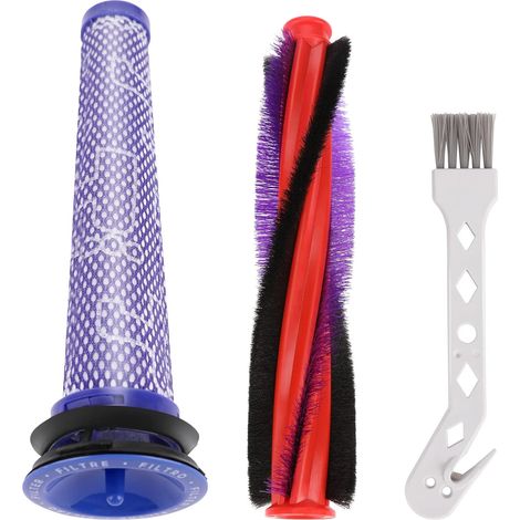 Aspirateur Set d'accessoires pour Dyson, 185mm Brosse Rouleau Remplacement Filtre Pièces Accessoires pour Dyson V6 DC59 DC62 SV03 Aspirateur Domestique Pièce (1/4)