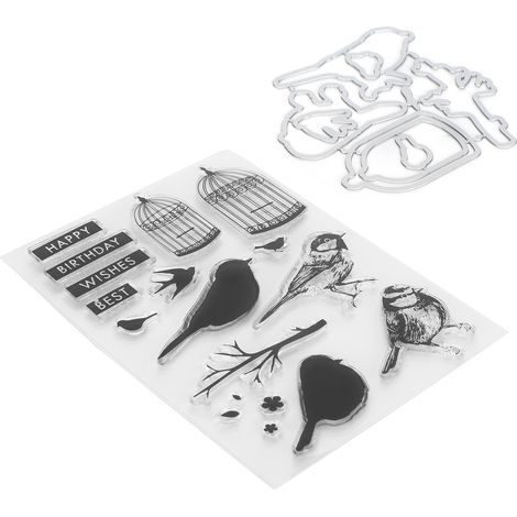 Kit de découpe d'oiseaux et de cages à oiseaux pour la décoration de cartes et la création d'albums de scrapbooking et de gaufrage. (1/5)