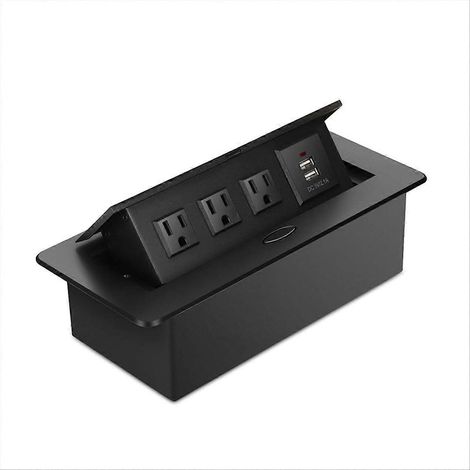 Unterputz-Steckdosenleiste – 125 V, 15 A Multifunktions-Tischsteckdose aus Aluminiumlegierung (1/5)