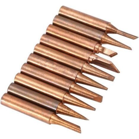 Kit de pointes de fer à souder, cuivre sans plomb 900M pointes à souder accessoires de tête de soudage de remplacement 10 pièces (1/4)