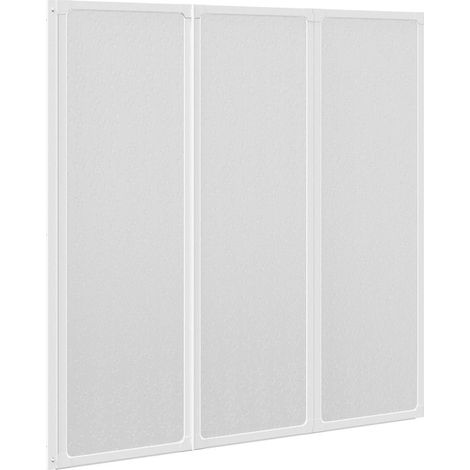 Shower Bath Screen Wall 117 x 120 cm 3 Panels Foldable vidaXL